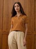 Orange Solid Regular Fit Polo T-Shirt | PW43 - view 8