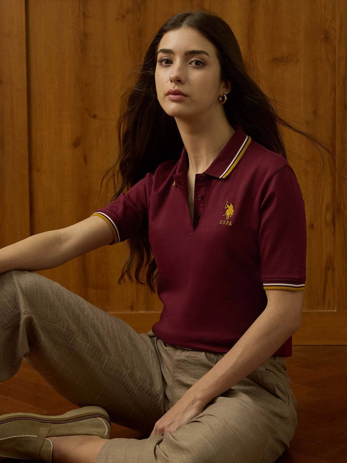 Purple Solid Regular Fit Polo T-Shirt | PW43 - view 14