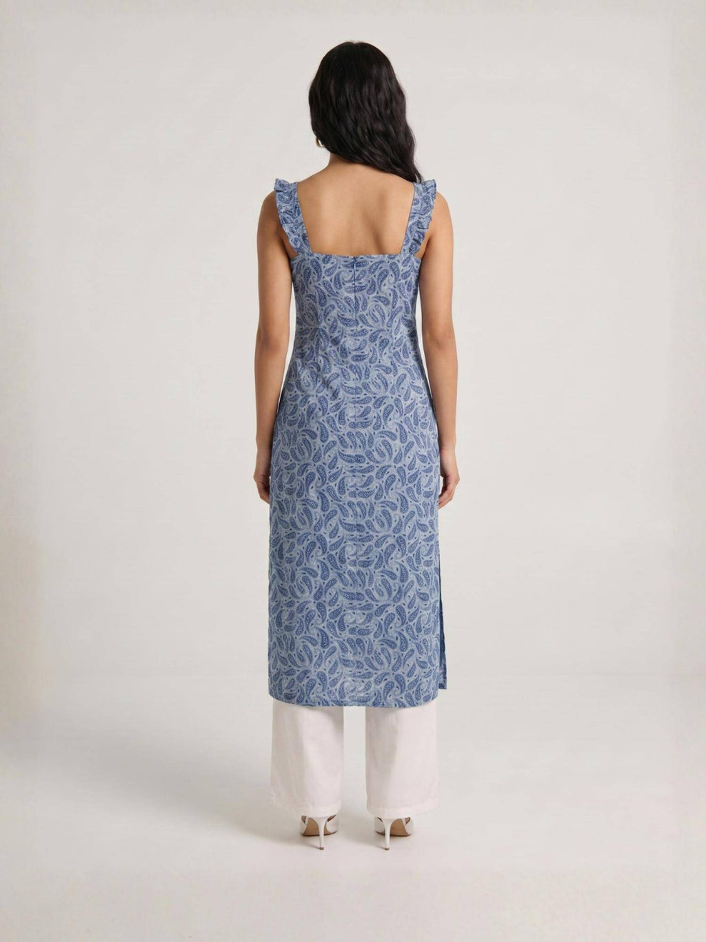 Green Printed Cotton Slim Fit Kurta | KDG - view 16