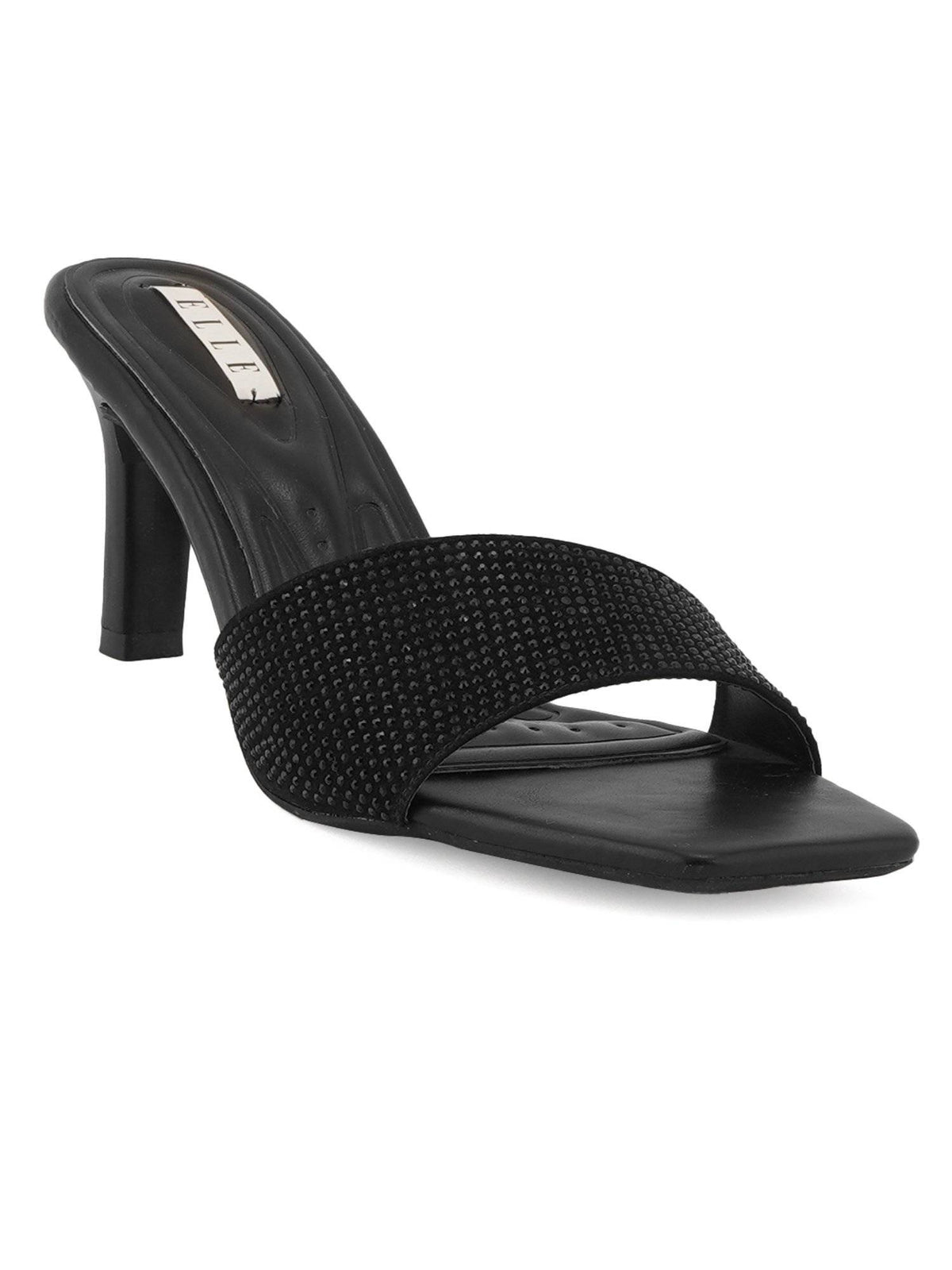 Gold Square Toe Party Wear Heels | H78 - view 10