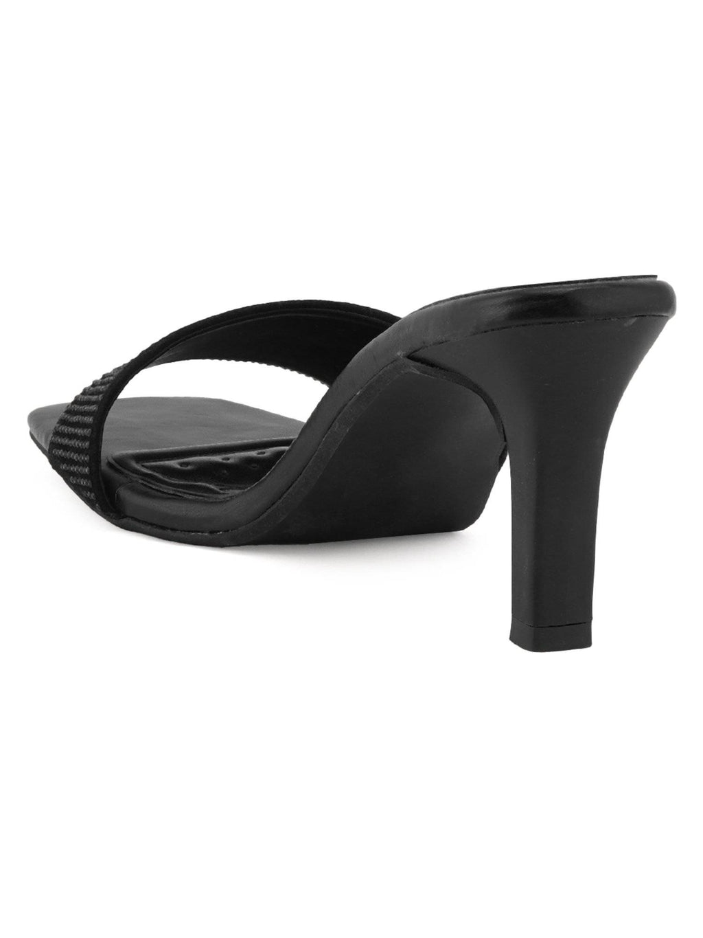 Gold Square Toe Party Wear Heels | H78 - view 11
