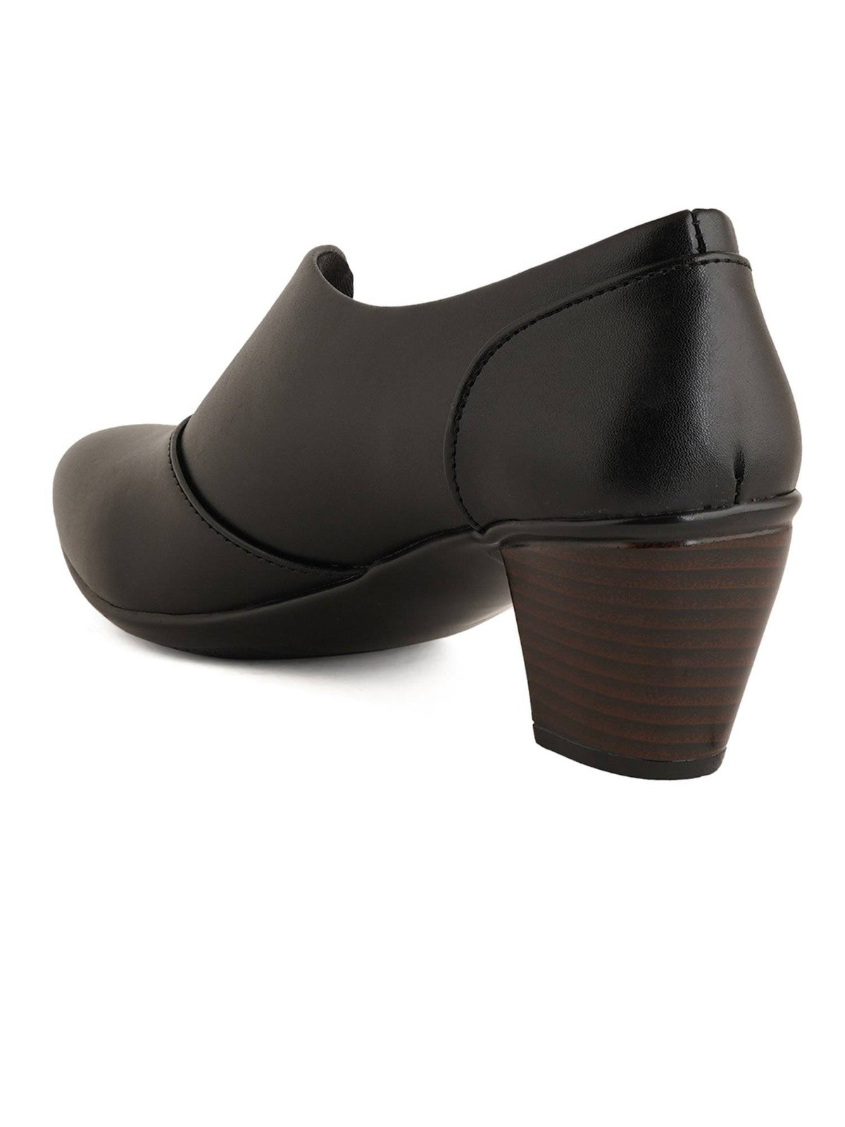 Black Pointed Toe Party Wear Pumps | H78 - view 2