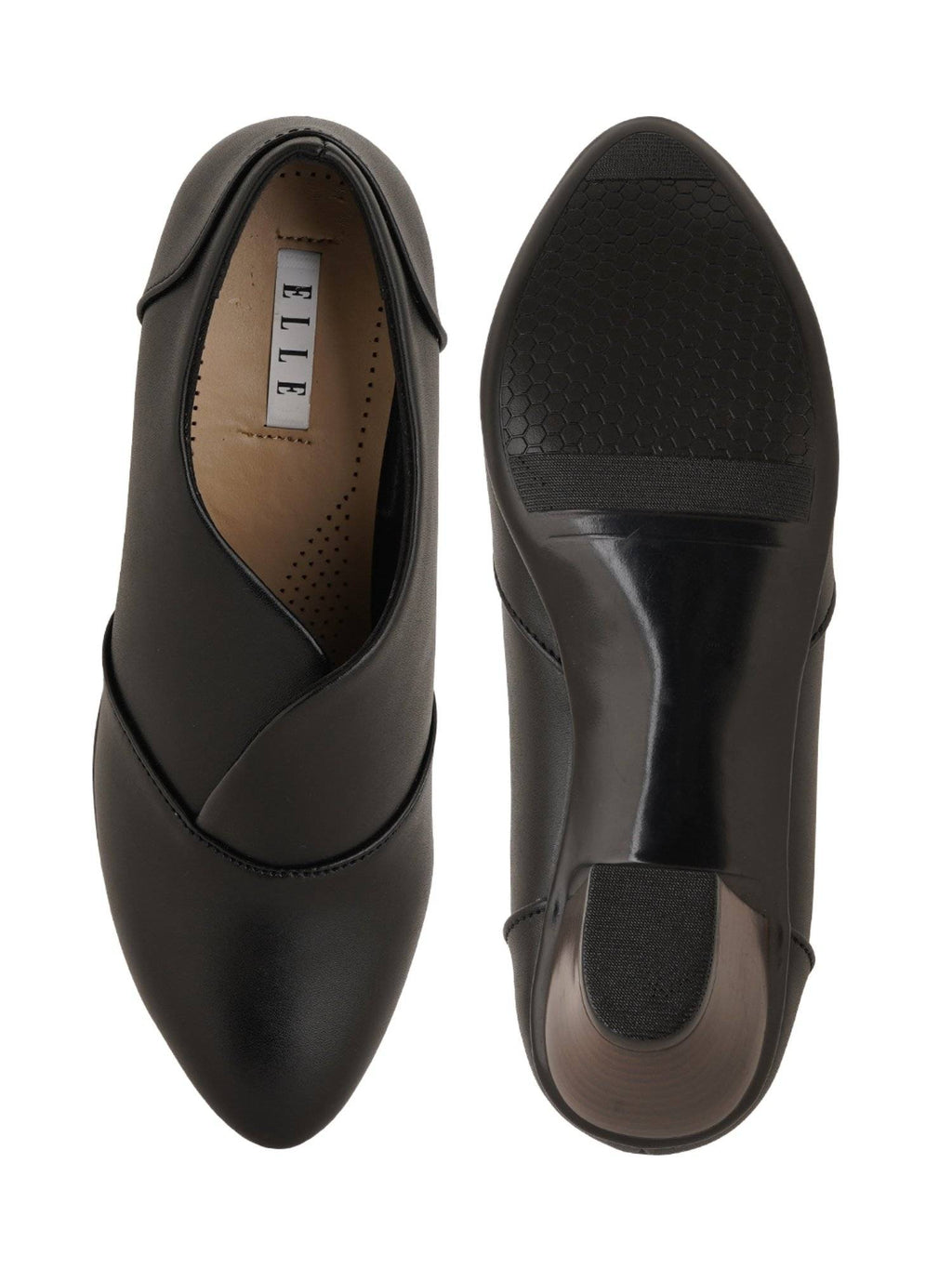 Black Pointed Toe Party Wear Pumps | H78 - view 3