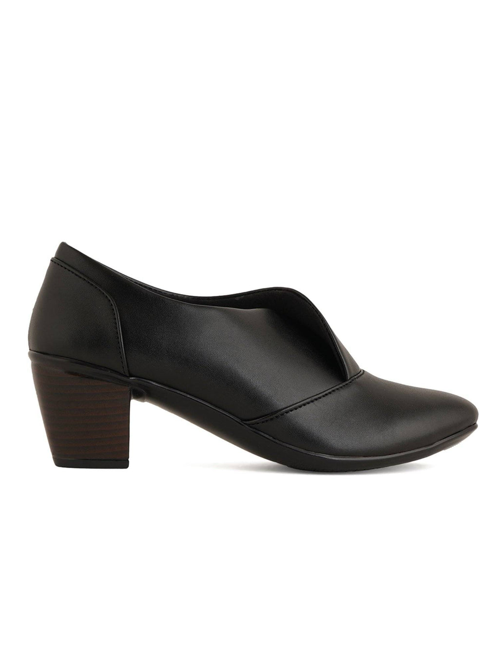 Black Pointed Toe Party Wear Pumps | H78 - view 4
