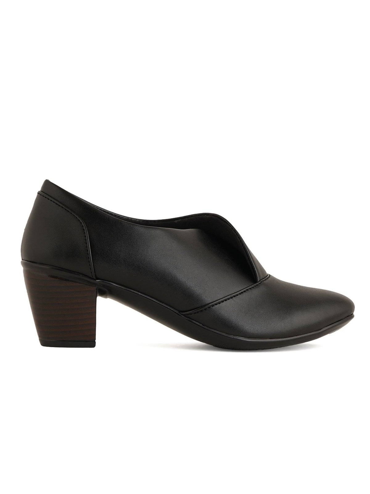 Black Pointed Toe Party Wear Pumps | H78 - view 4