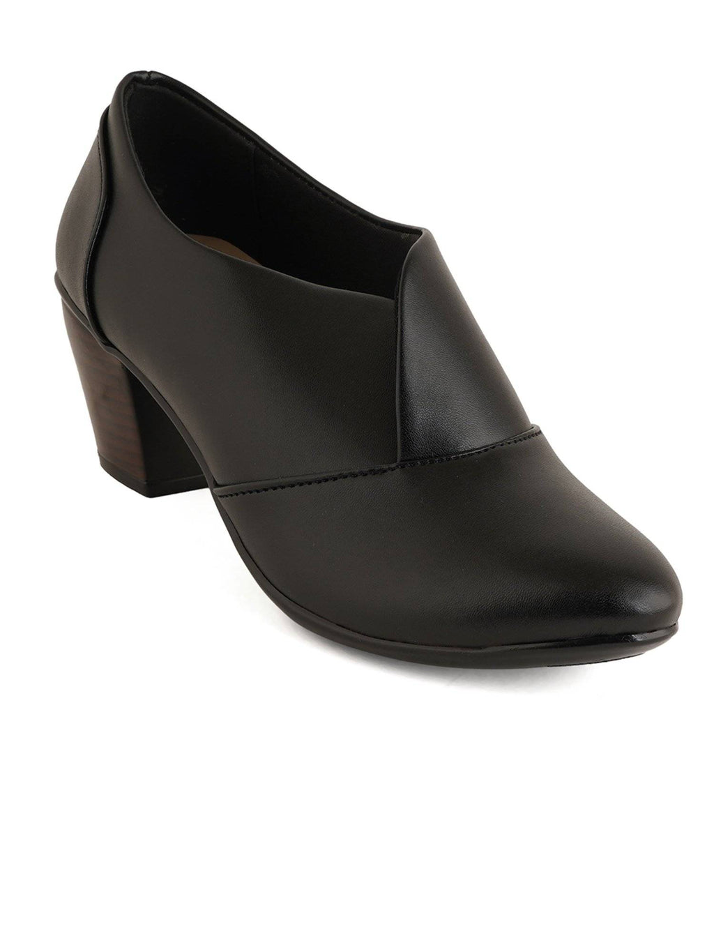 Black Pointed Toe Party Wear Pumps | H78 - view 6