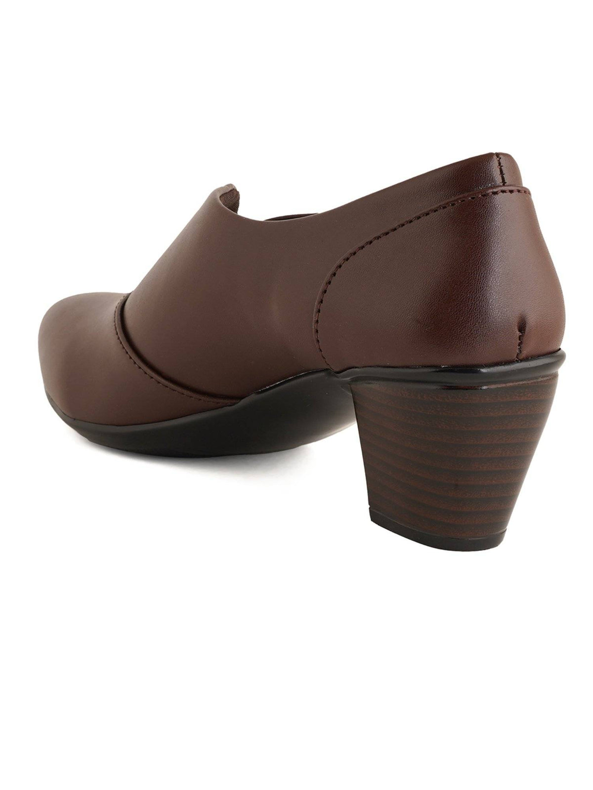 Brown Pointed Toe Party Wear Pumps | H78 - view 2