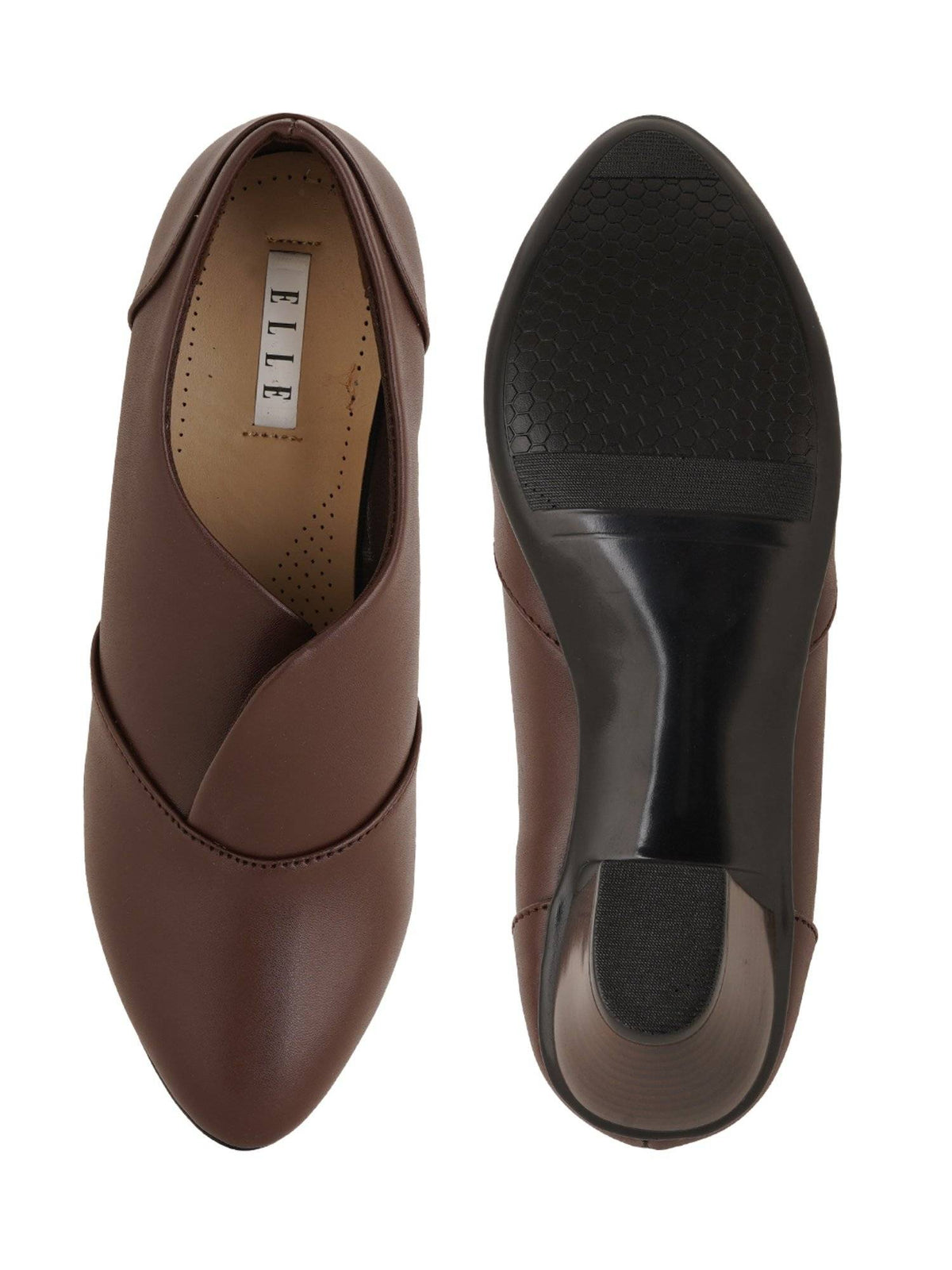 Brown Pointed Toe Party Wear Pumps | H78 - view 3