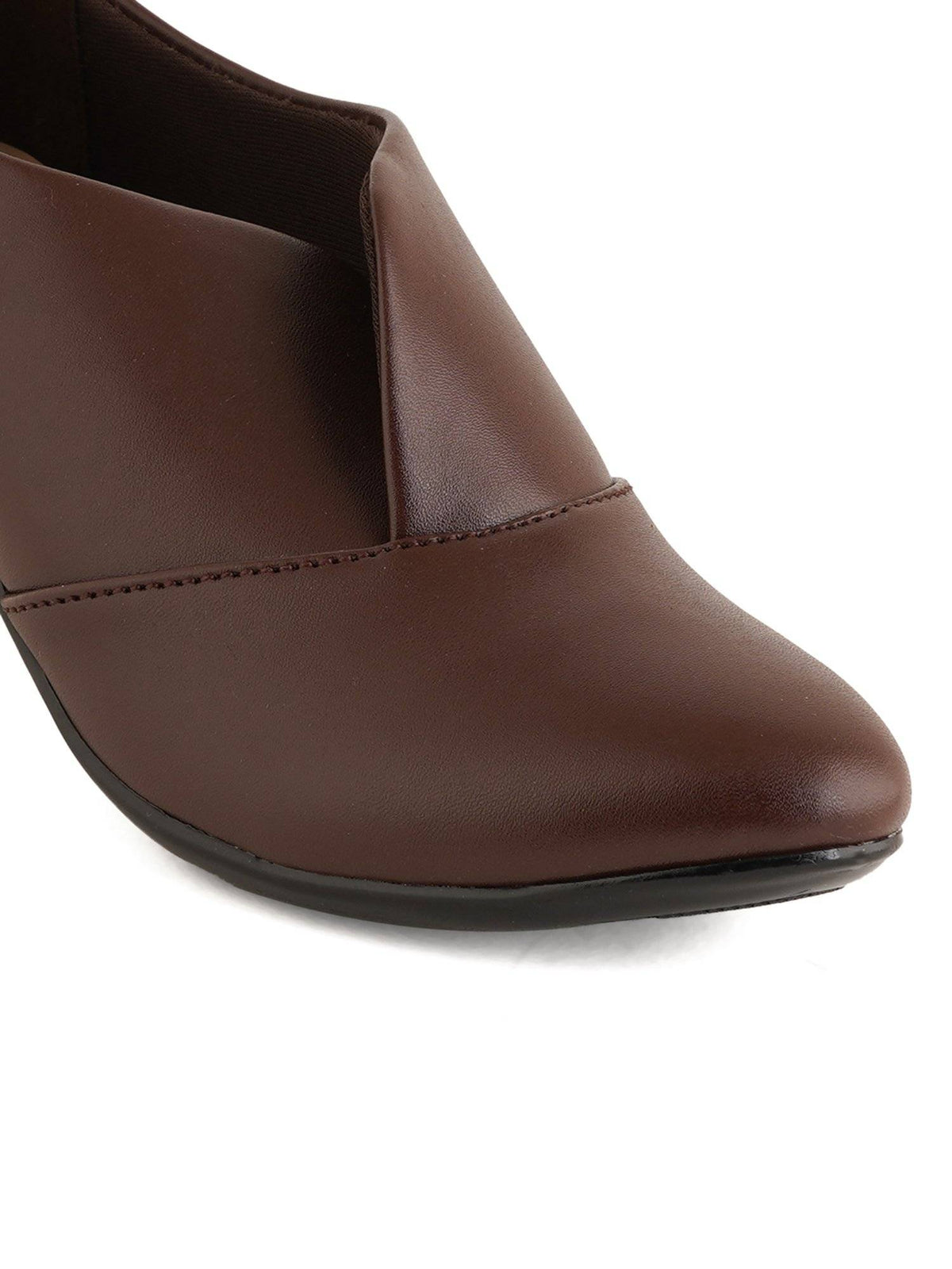 Brown Pointed Toe Party Wear Pumps | H78 - view 5
