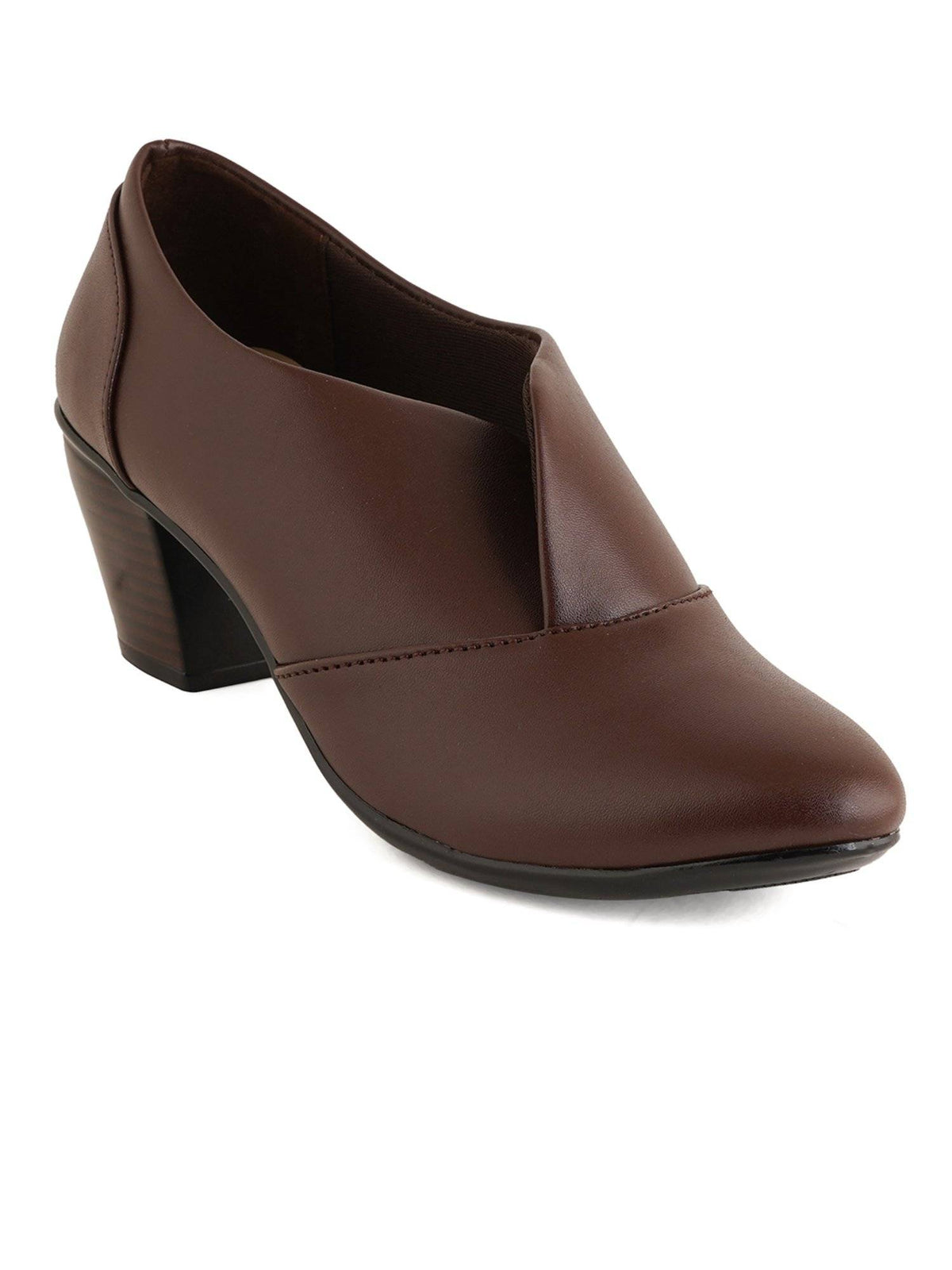 Brown Pointed Toe Party Wear Pumps | H78 - view 6
