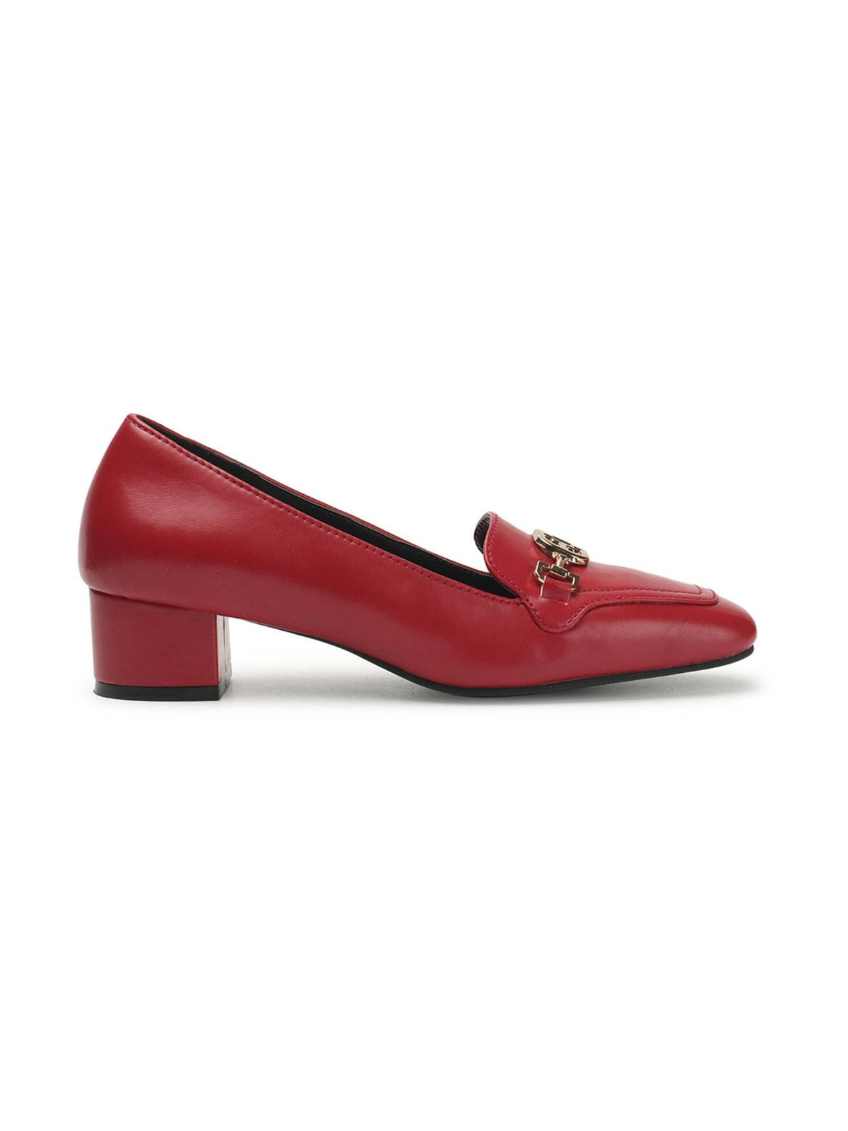Red Square Toe Party Wear Pumps | H78 - view 5