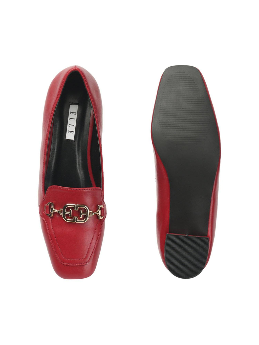 Red Square Toe Party Wear Pumps | H78 - view 7