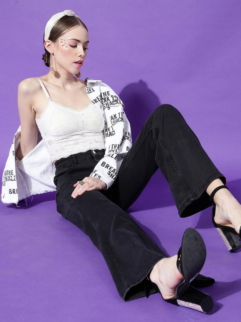 Women Black Bell Jeans | BT10 - view 4