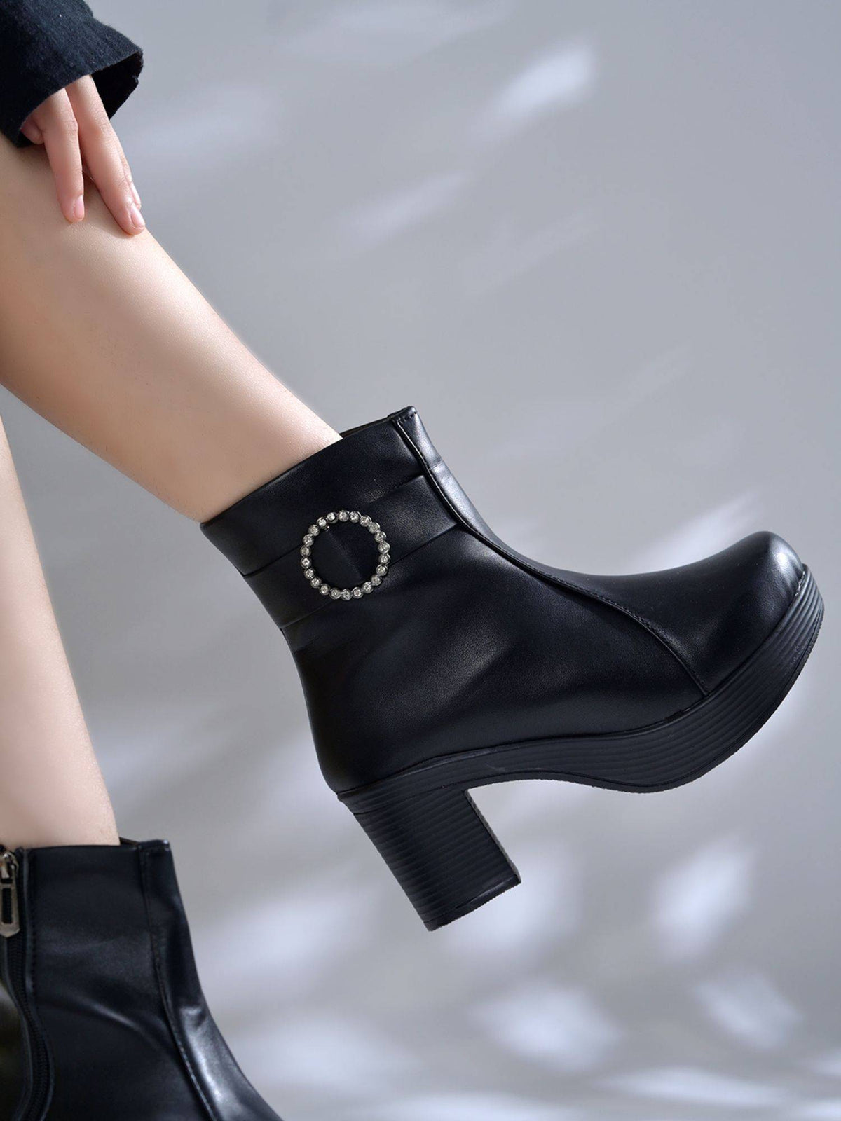 Women Black Casual Boots | BT61 - view 2