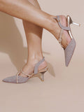 Women Gold Sandal Heels | H78 - view 9