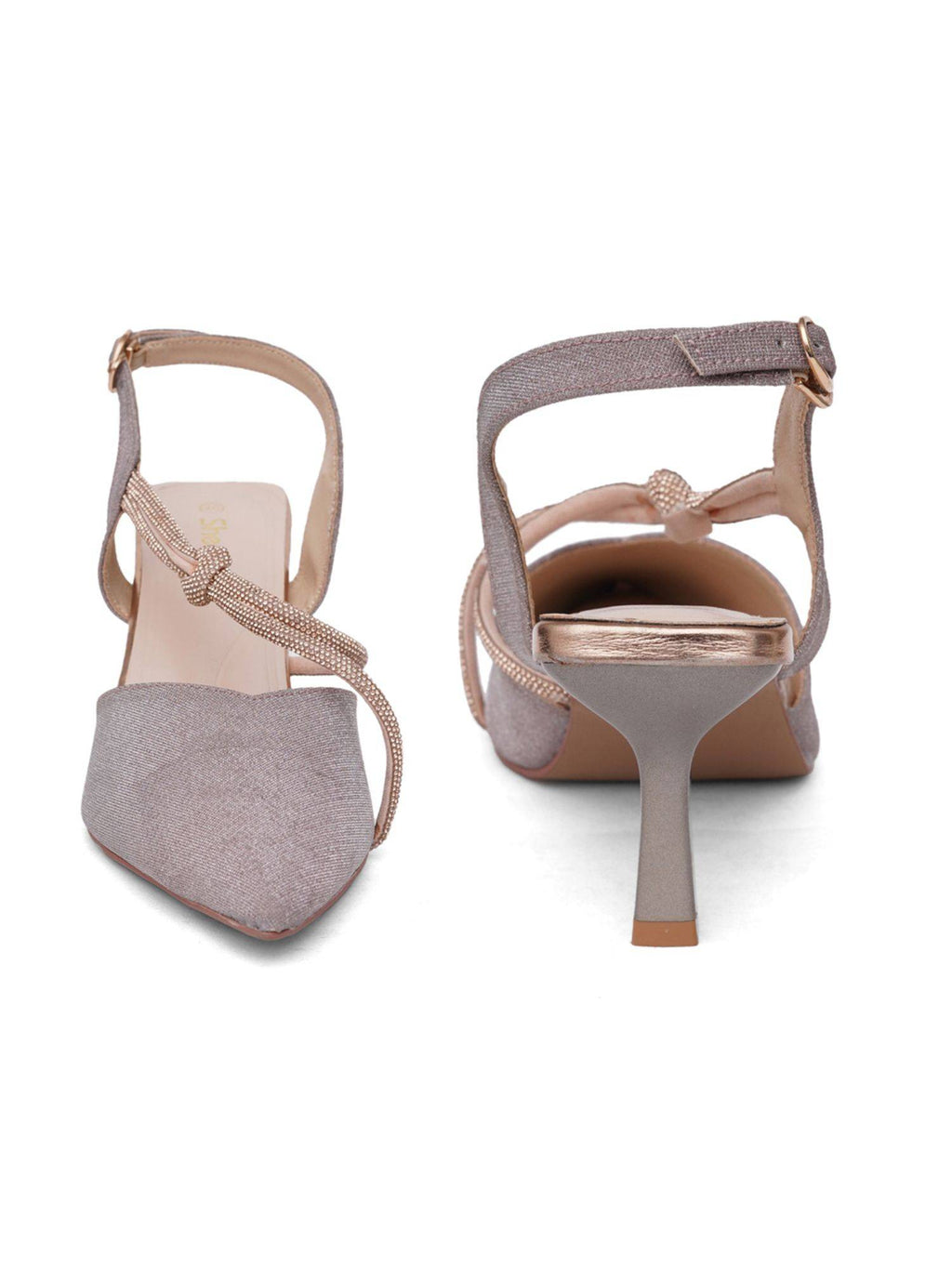 Women Gold Sandal Heels | H78 - view 13