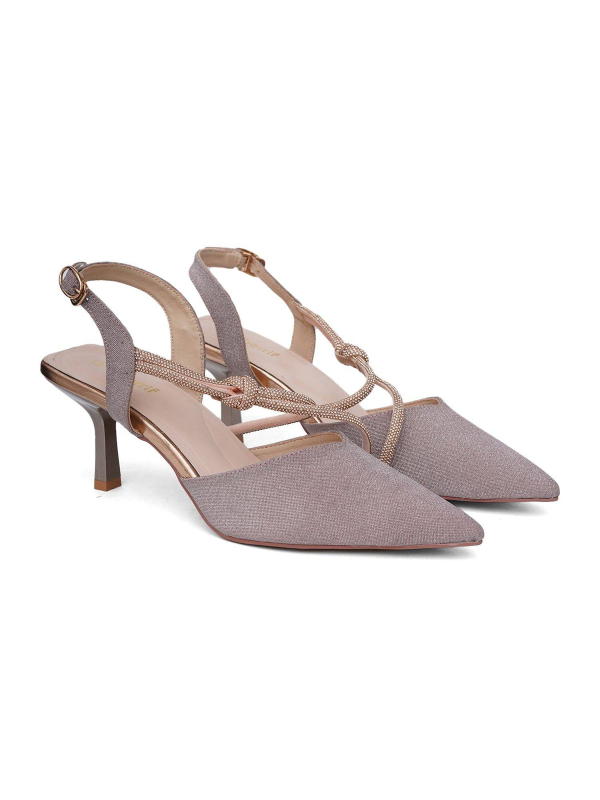 Women Gold Sandal Heels | H78 - view 15