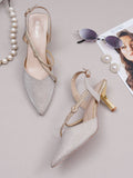 Women Gold Sandal Heels | H78 - view 1