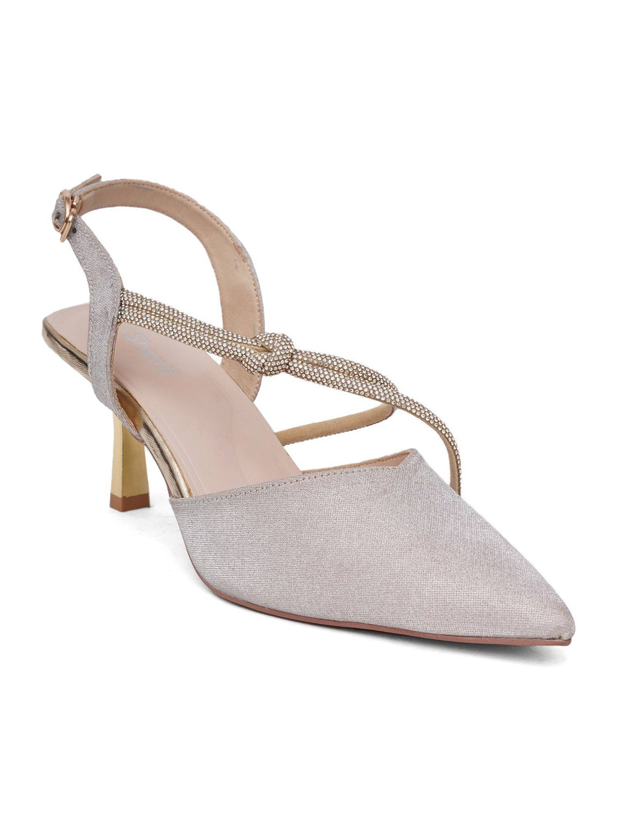 Women Gold Sandal Heels | H78 - view 2