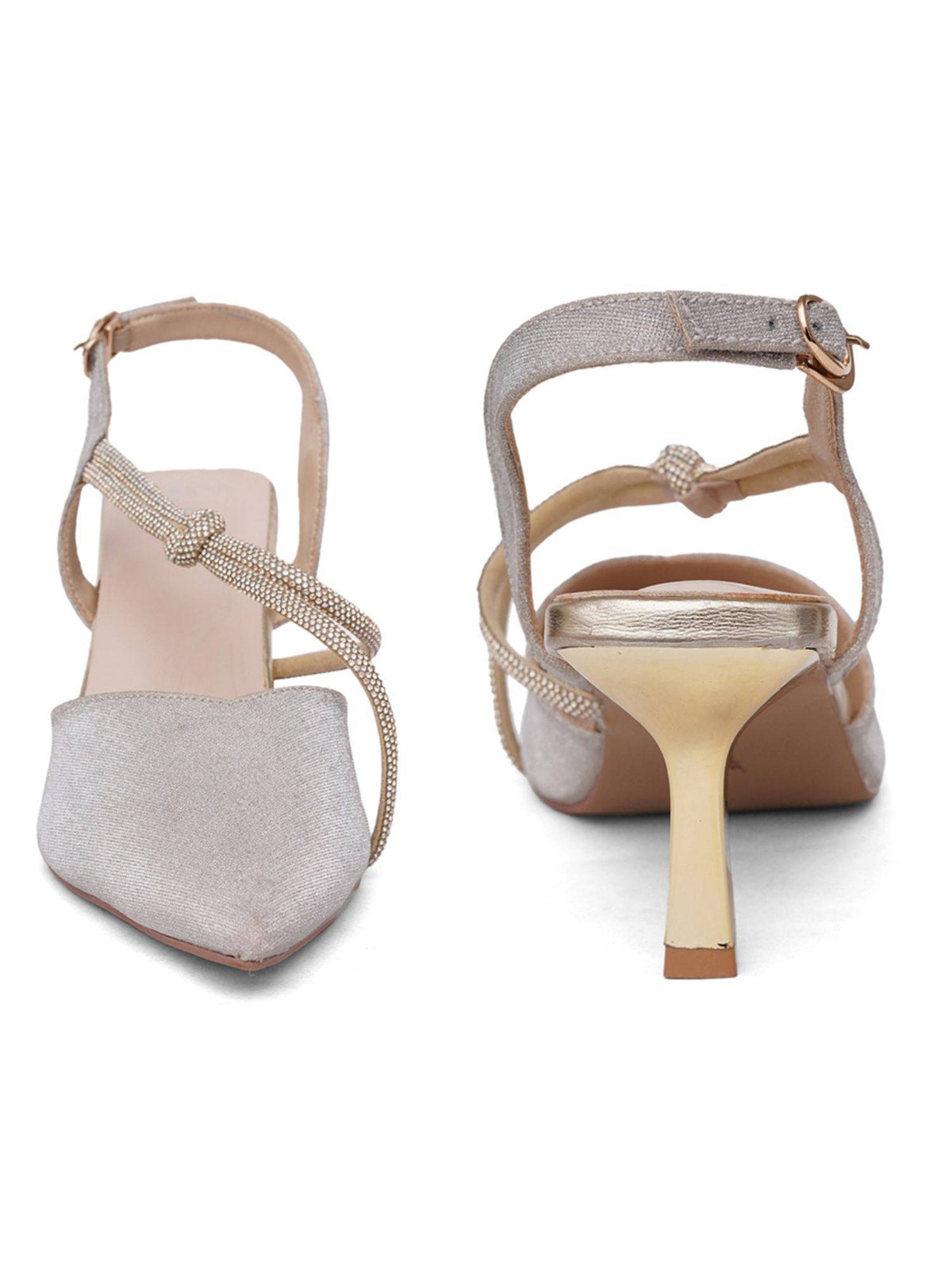 Women Gold Sandal Heels | H78 - view 5