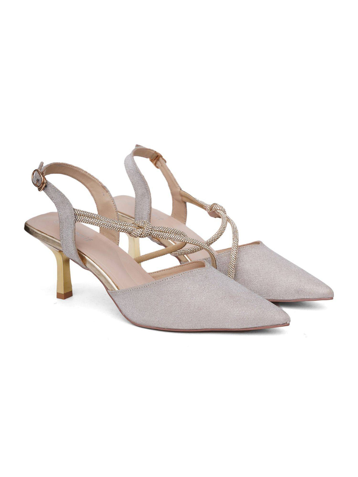 Women Gold Sandal Heels | H78 - view 7