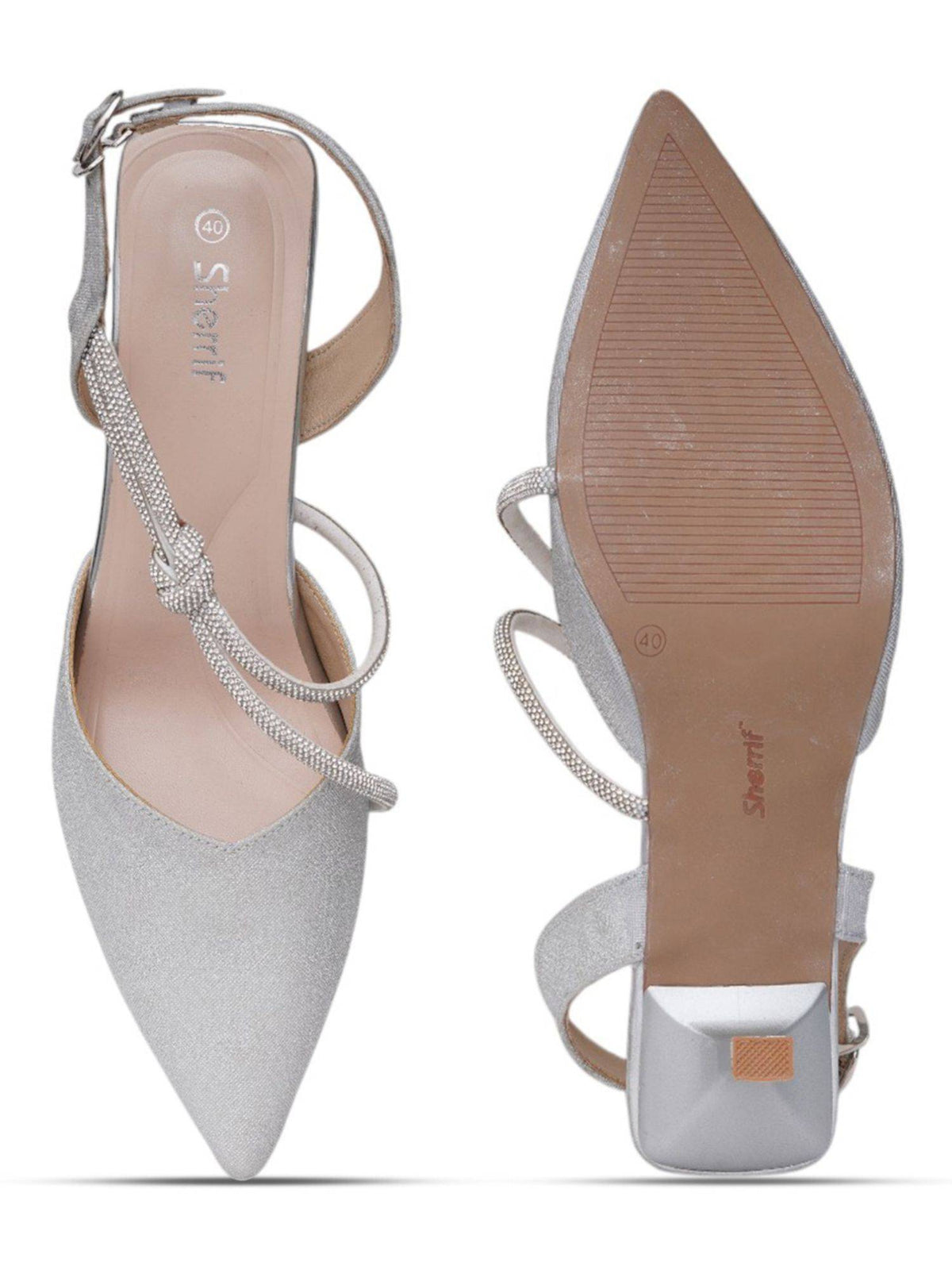 Women Gold Sandal Heels | H78 - view 22