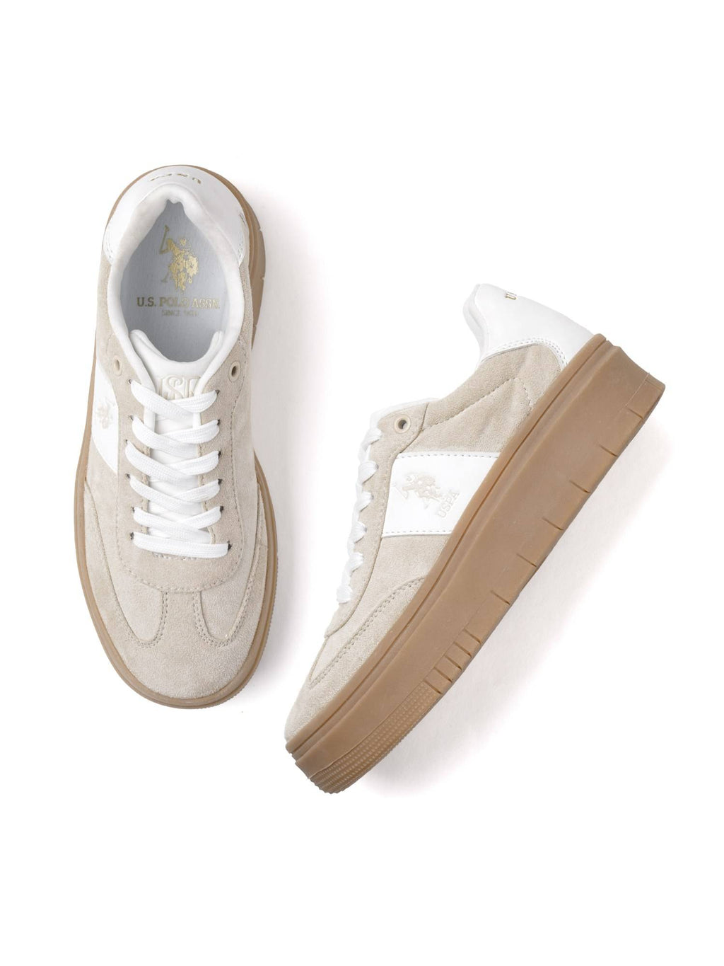Zaira Beige Chunky Sneaker Shoes | SN09 - view 2