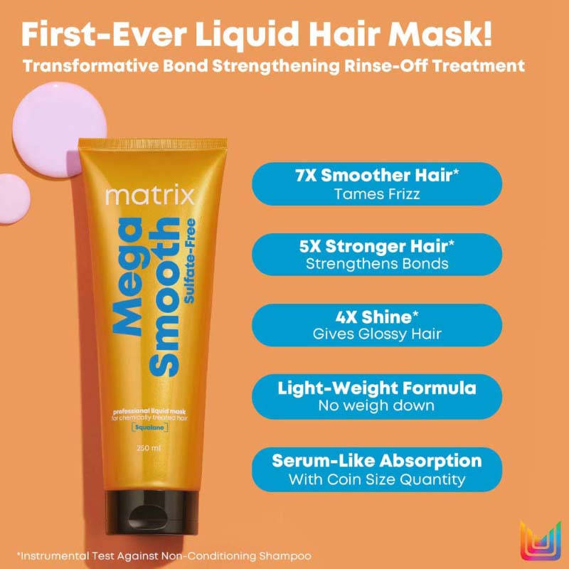 Professional Mega Smooth Sulfate-Free Liquid Hair Mask with Squalane for 5X Stronger Hair | H85 - view 3