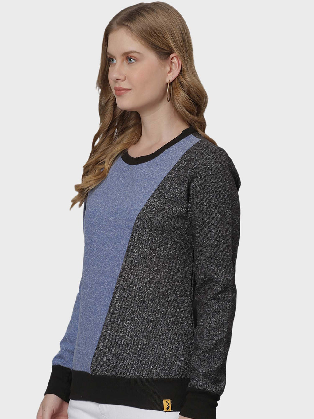 Blue Solid Sweatshirt | SS90 - view 2