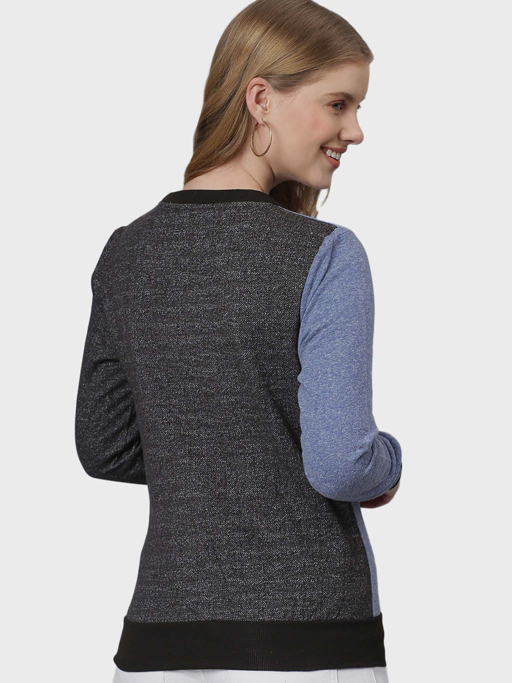 Blue Solid Sweatshirt | SS90 - view 4