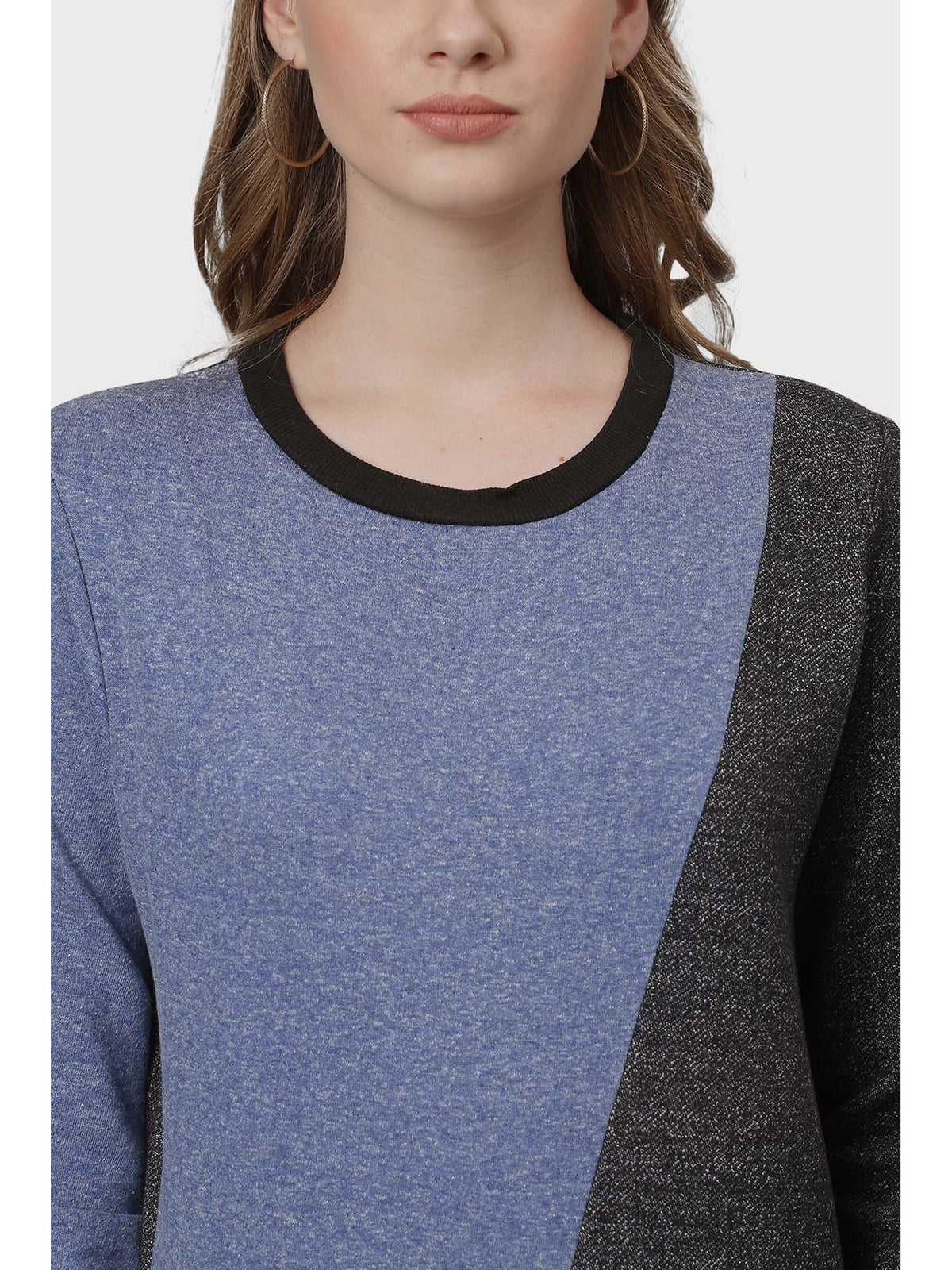 Blue Solid Sweatshirt | SS90 - view 6