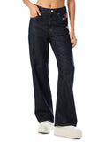 Women's Abstract Print Straight Blue Jeans | O24 - view 1