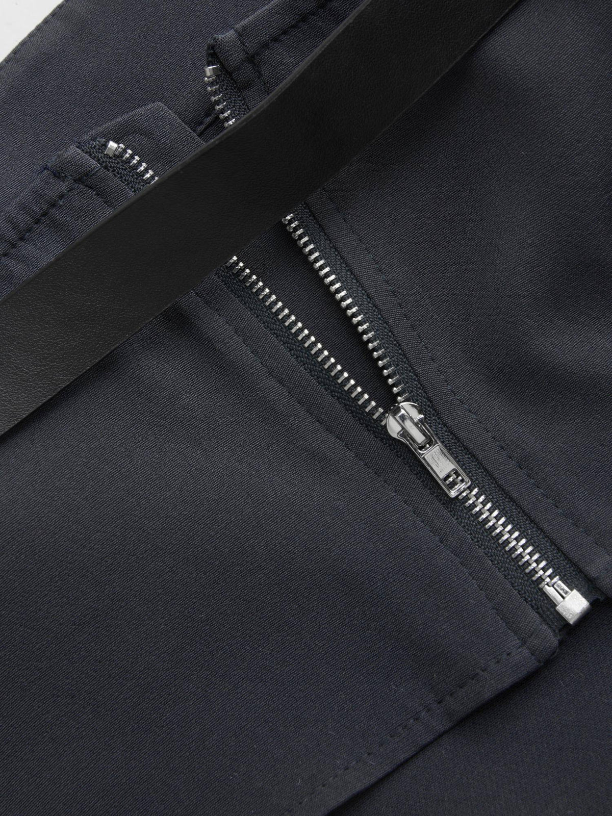 Belted Zipper Up Crop Tube Top | TT90 - view 2