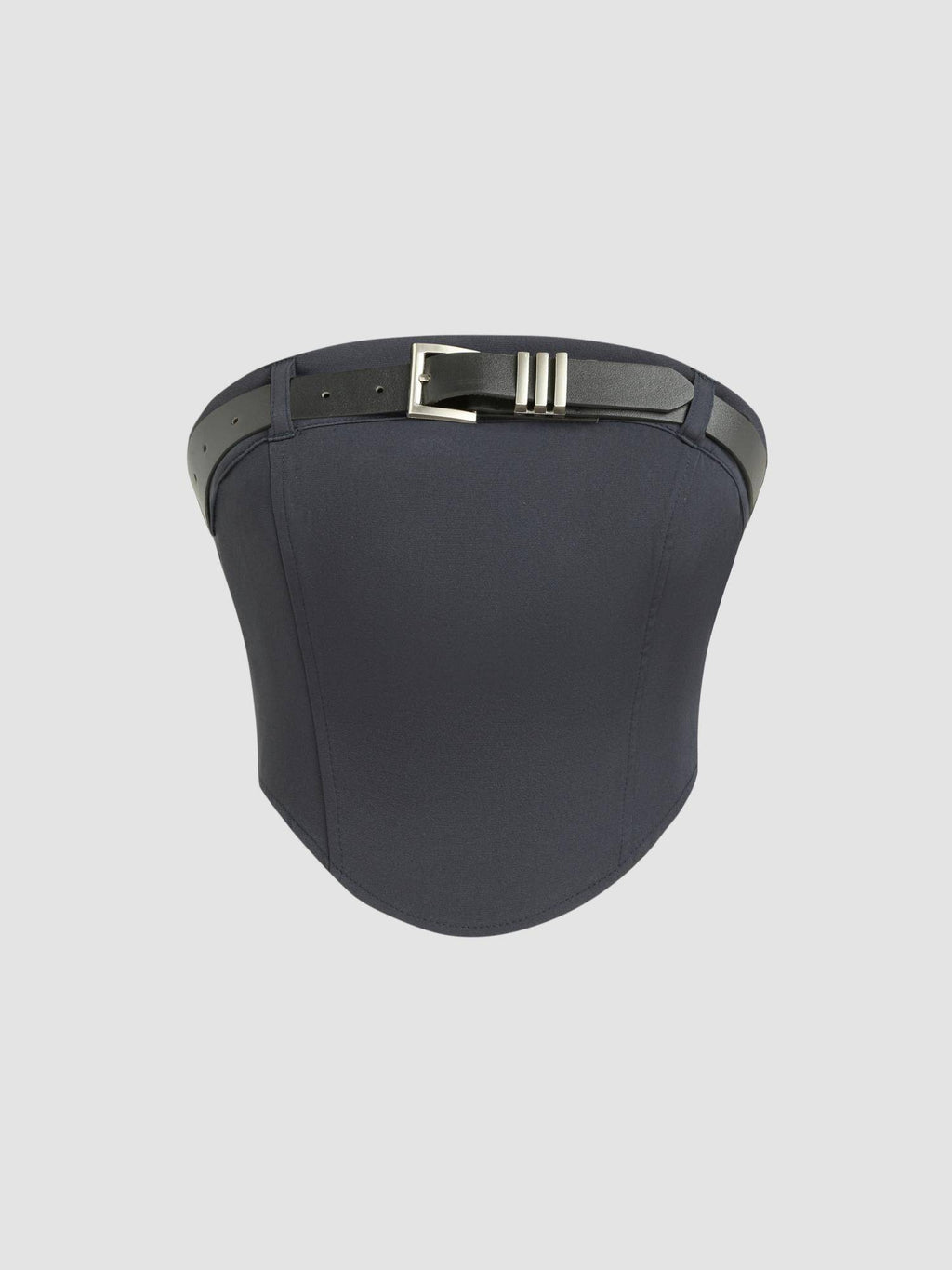 Belted Zipper Up Crop Tube Top | TT90 - view 8