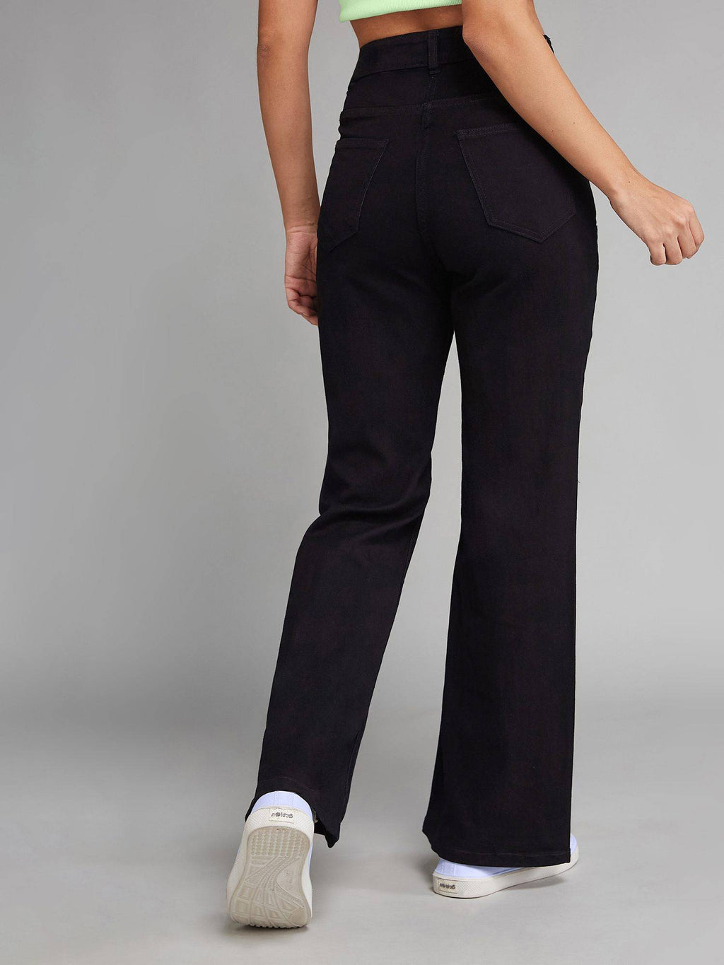 Women's Black Bootcut High Rise Stretchable Jeans | BT10 - view 4