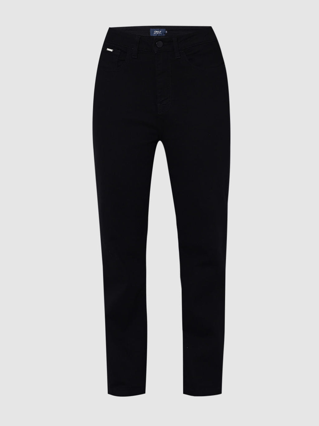 Black High Rise Straight Fit Jeans