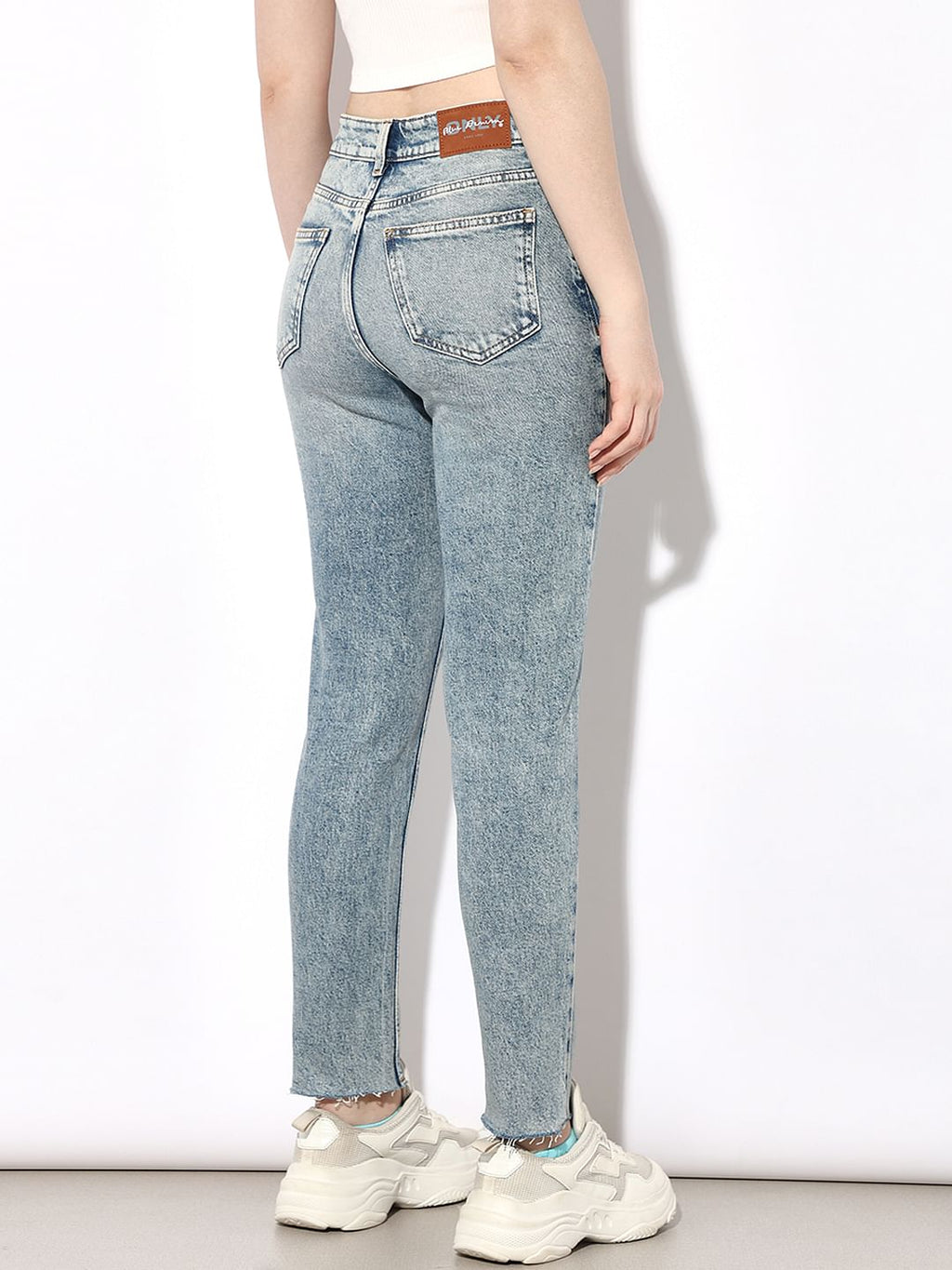 Light Blue High Rise Emily Straight Jeans