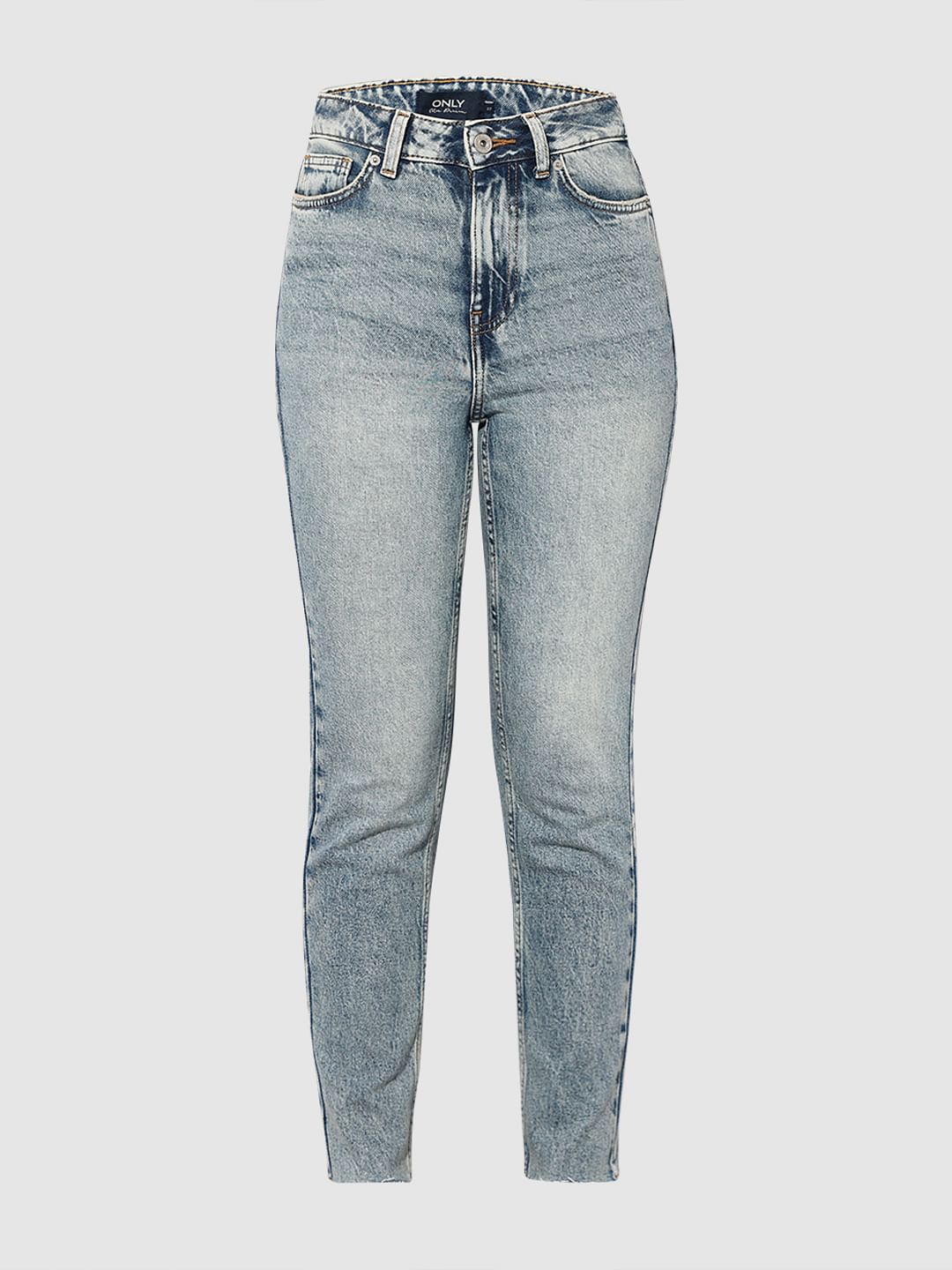 Light Blue High Rise Emily Straight Jeans