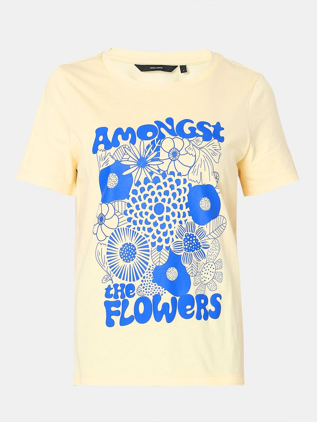 Yellow Graphic Print Cotton T-Shirt