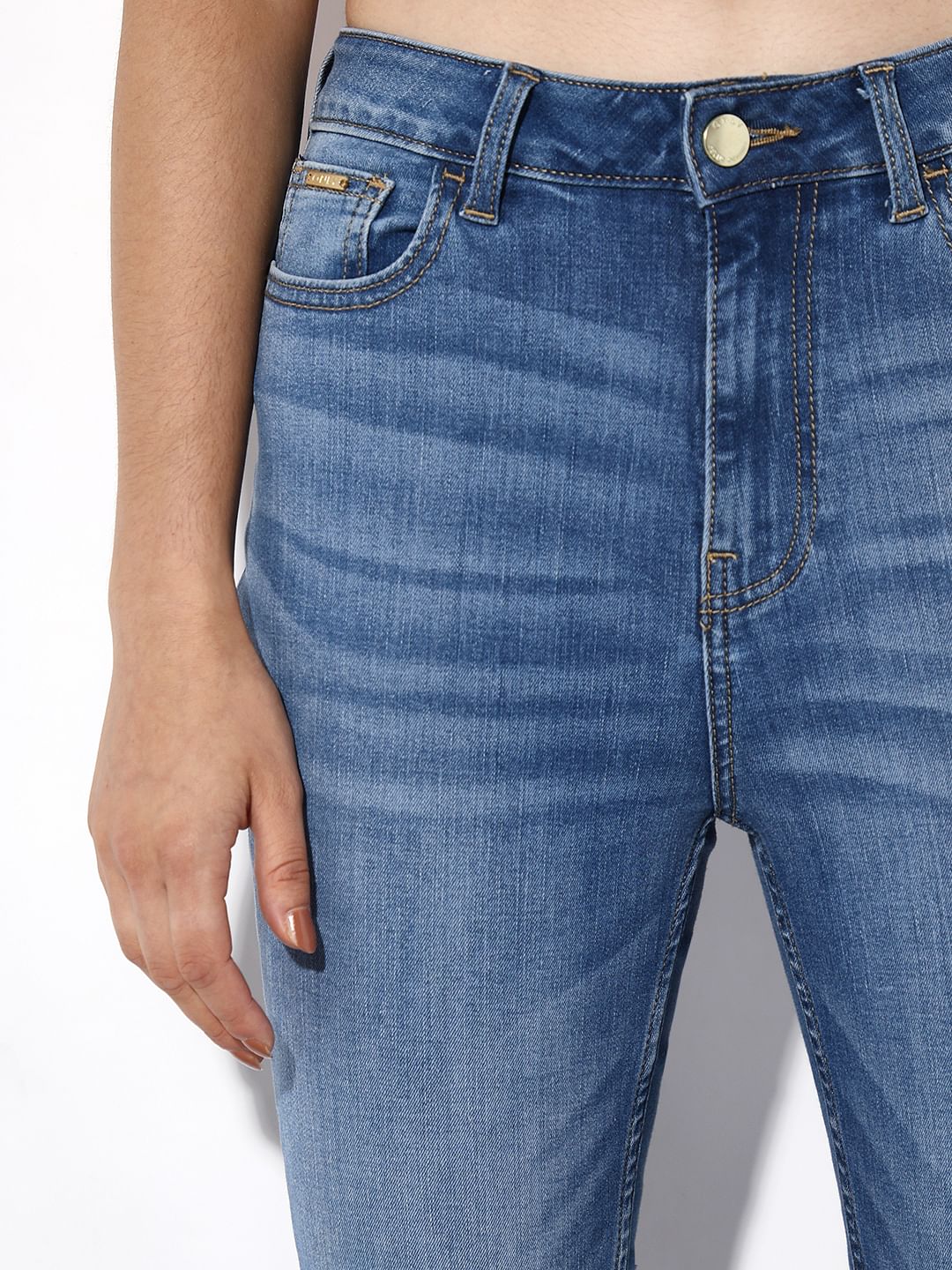 Blue High Rise Piper Skinny Jeans