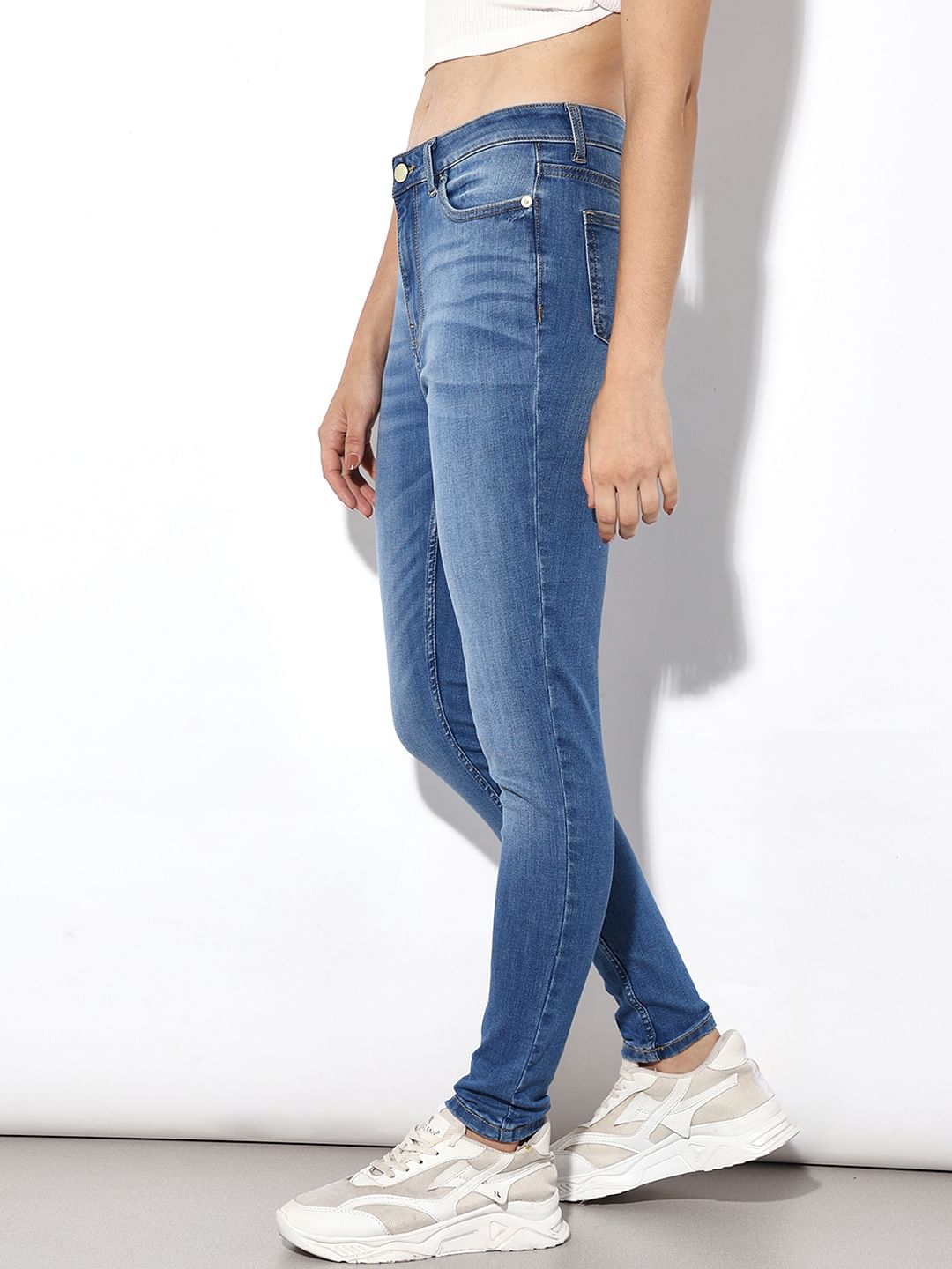 Blue High Rise Piper Skinny Jeans