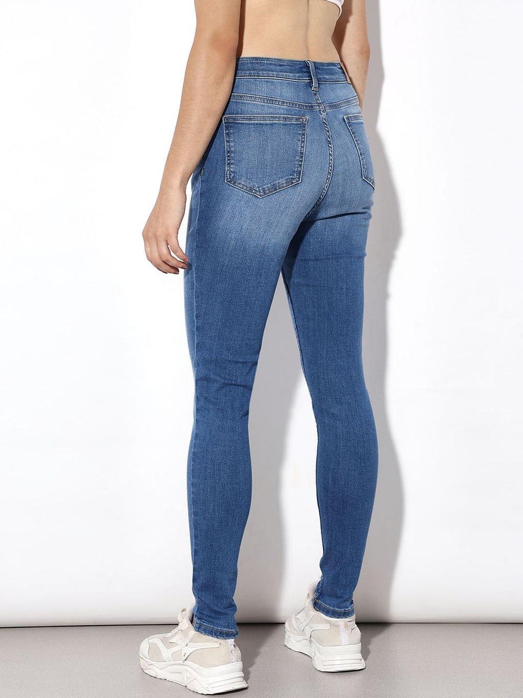 Blue High Rise Piper Skinny Jeans