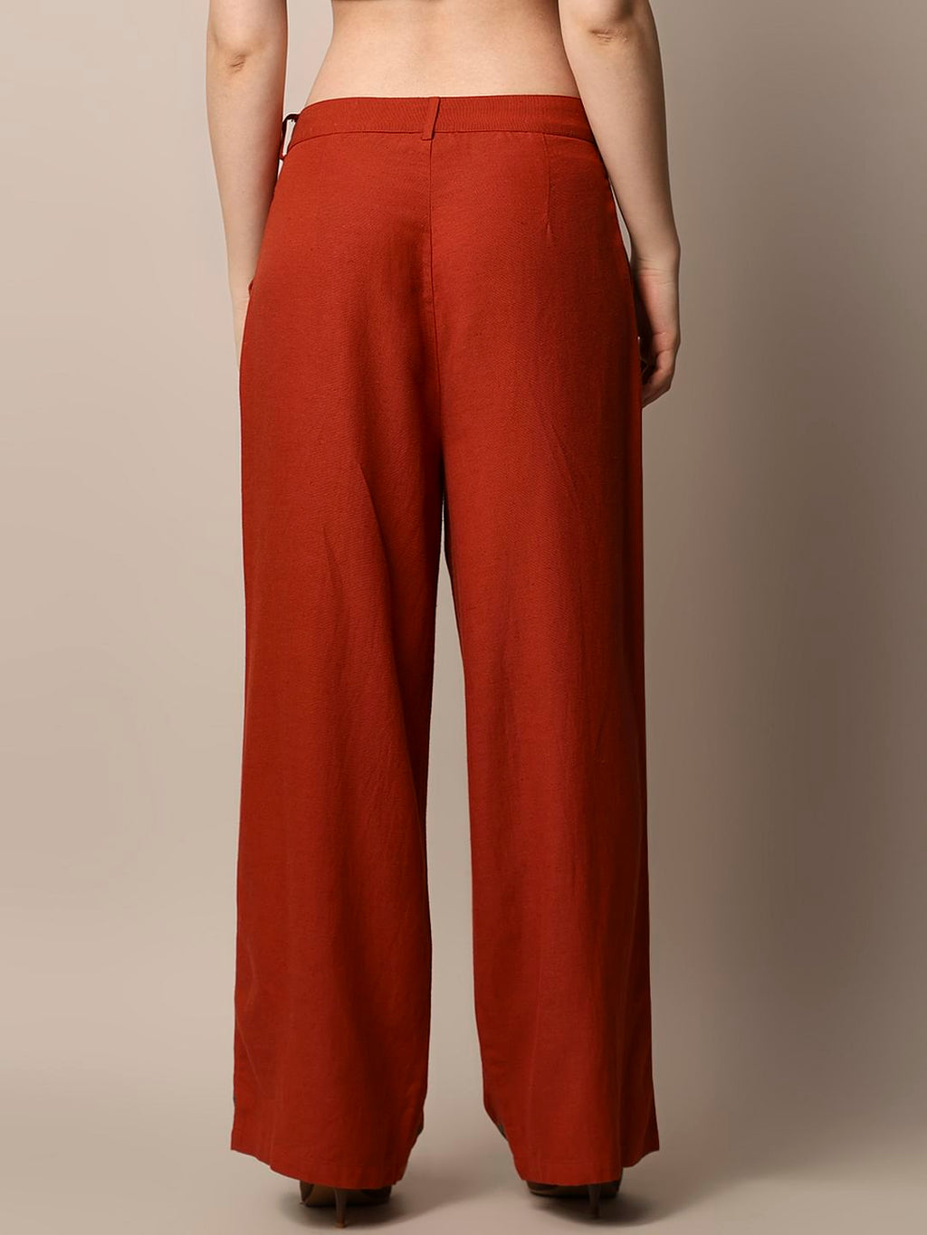 Rust Embroidered Pants