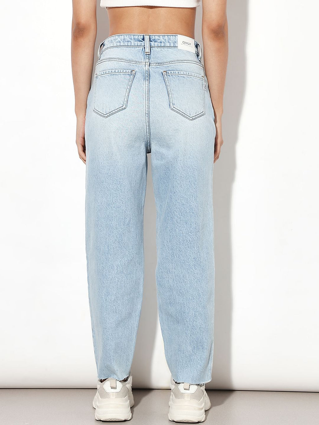 Light Blue High Rise Slouchy Fit Jeans