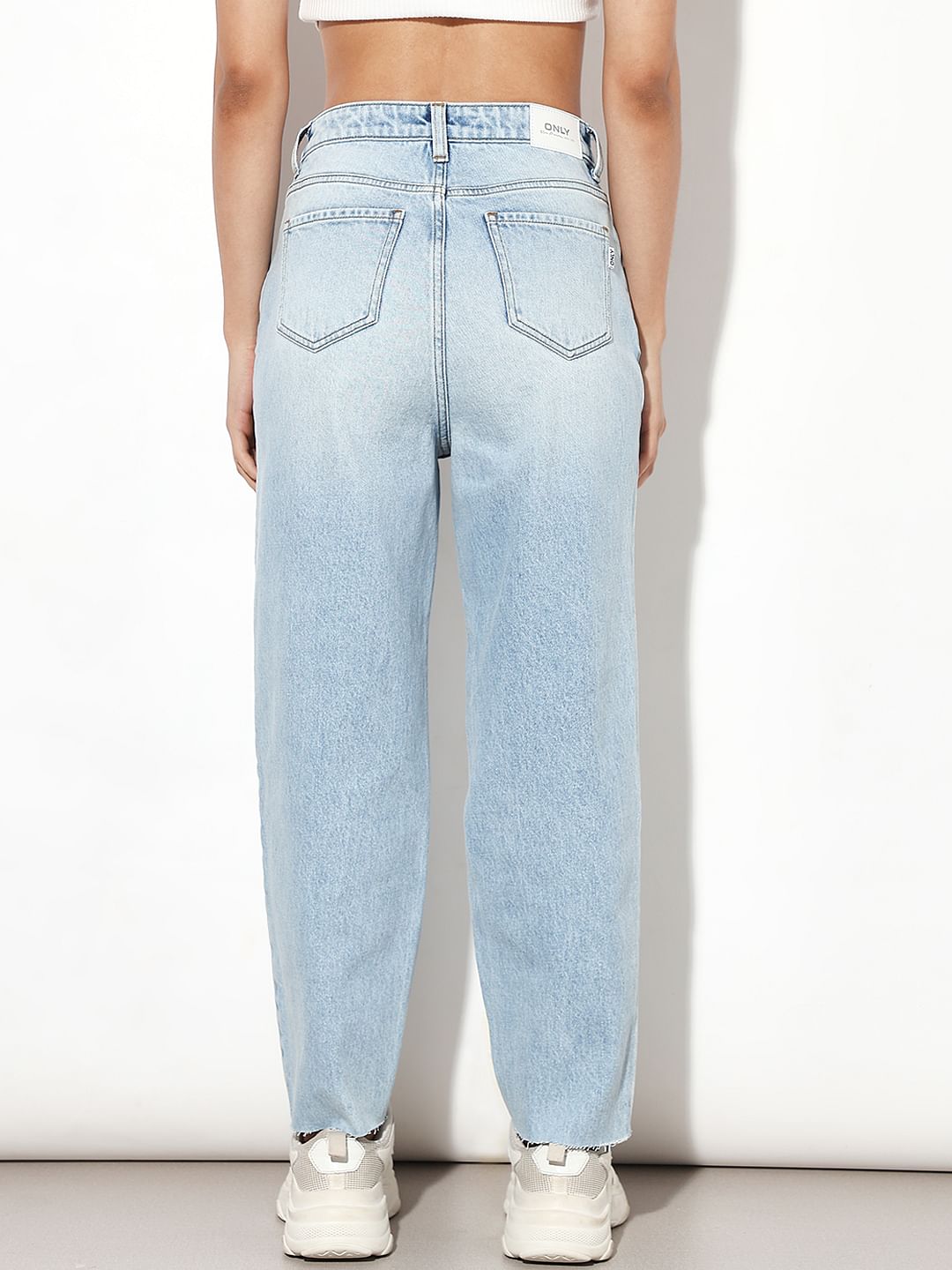 Light Blue High Rise Slouchy Fit Jeans