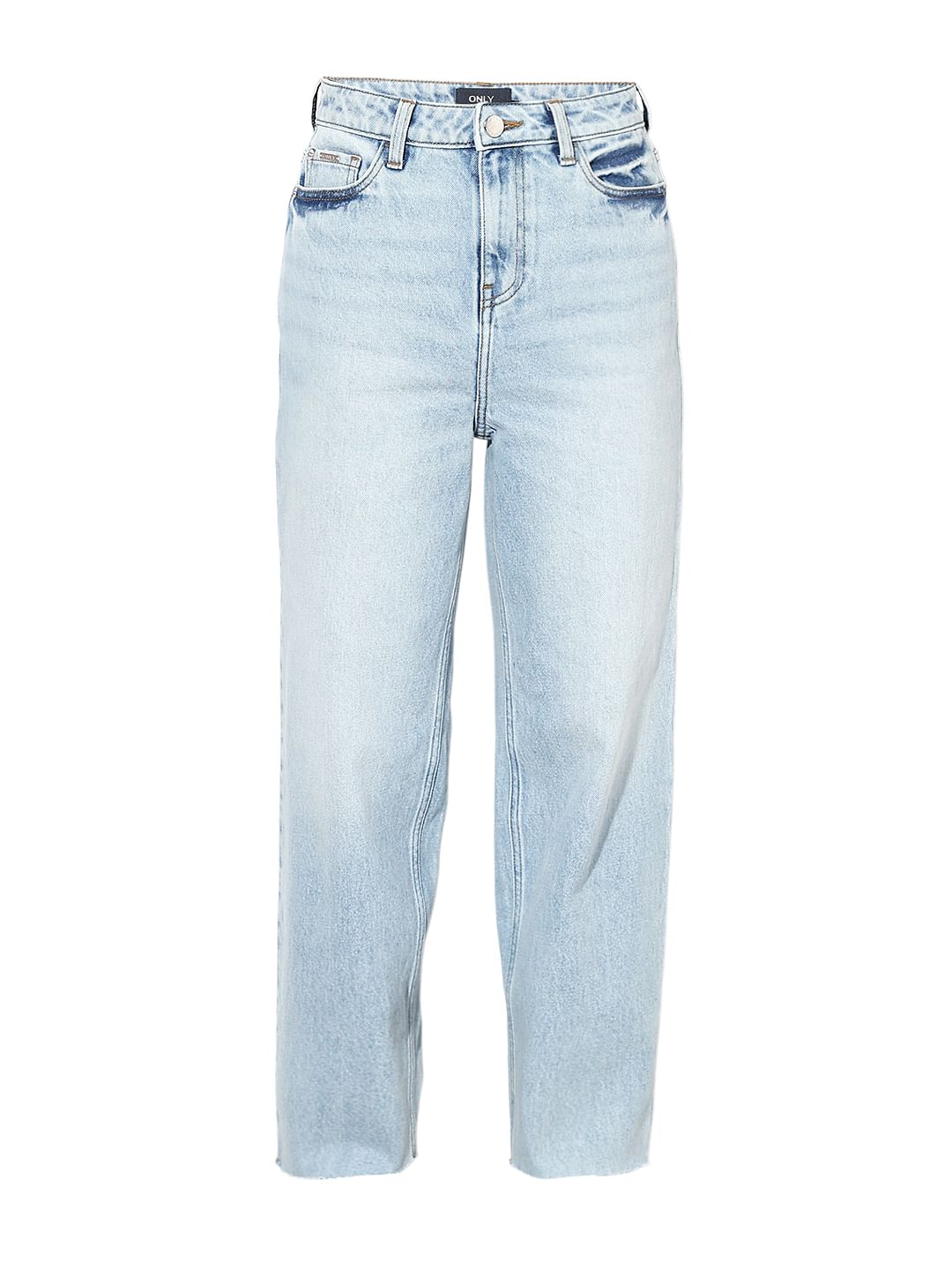 Light Blue High Rise Slouchy Fit Jeans