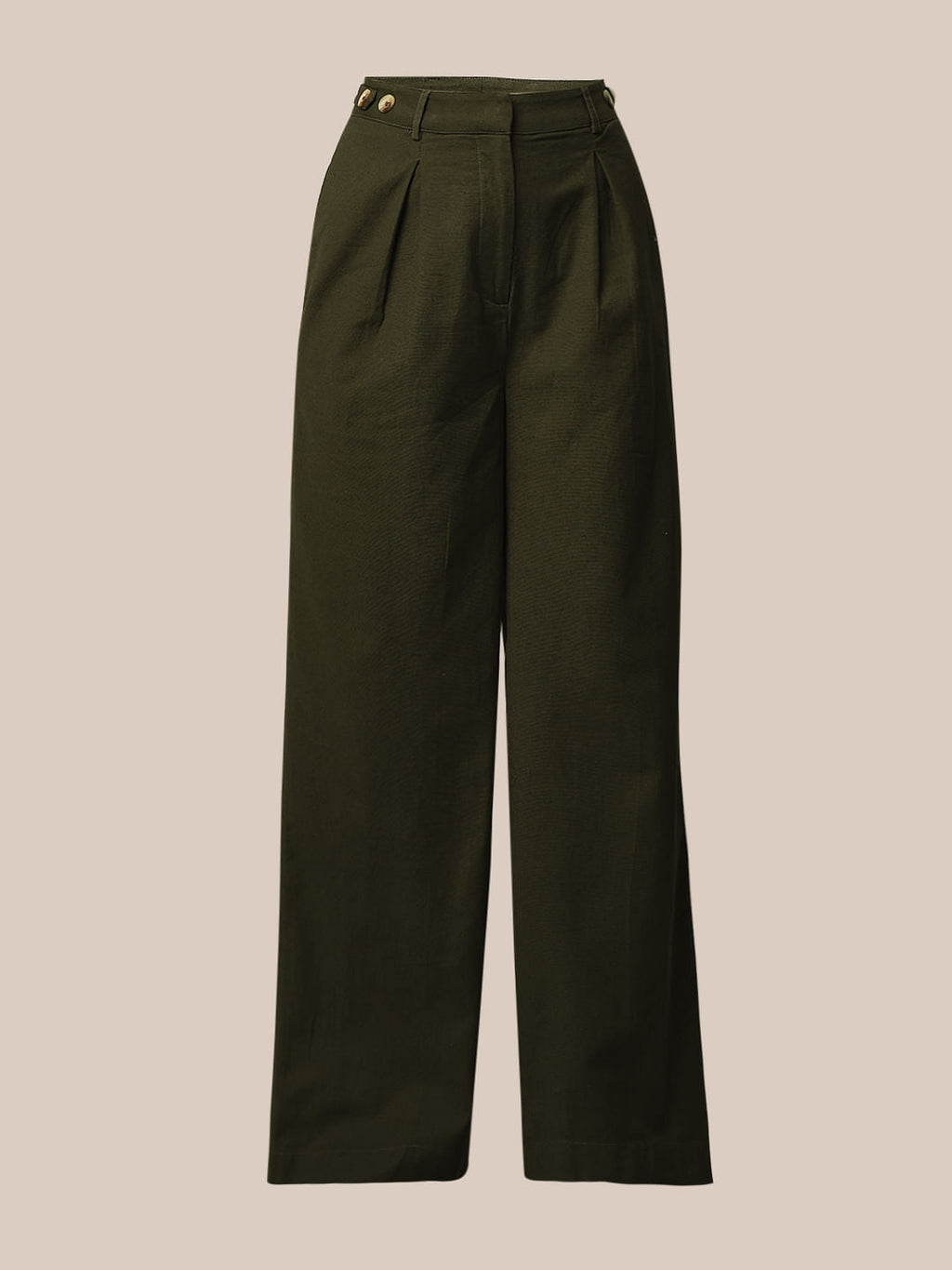 Dark Green Co-Ord Set Straight Pants