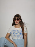 White Printed T-Shirt