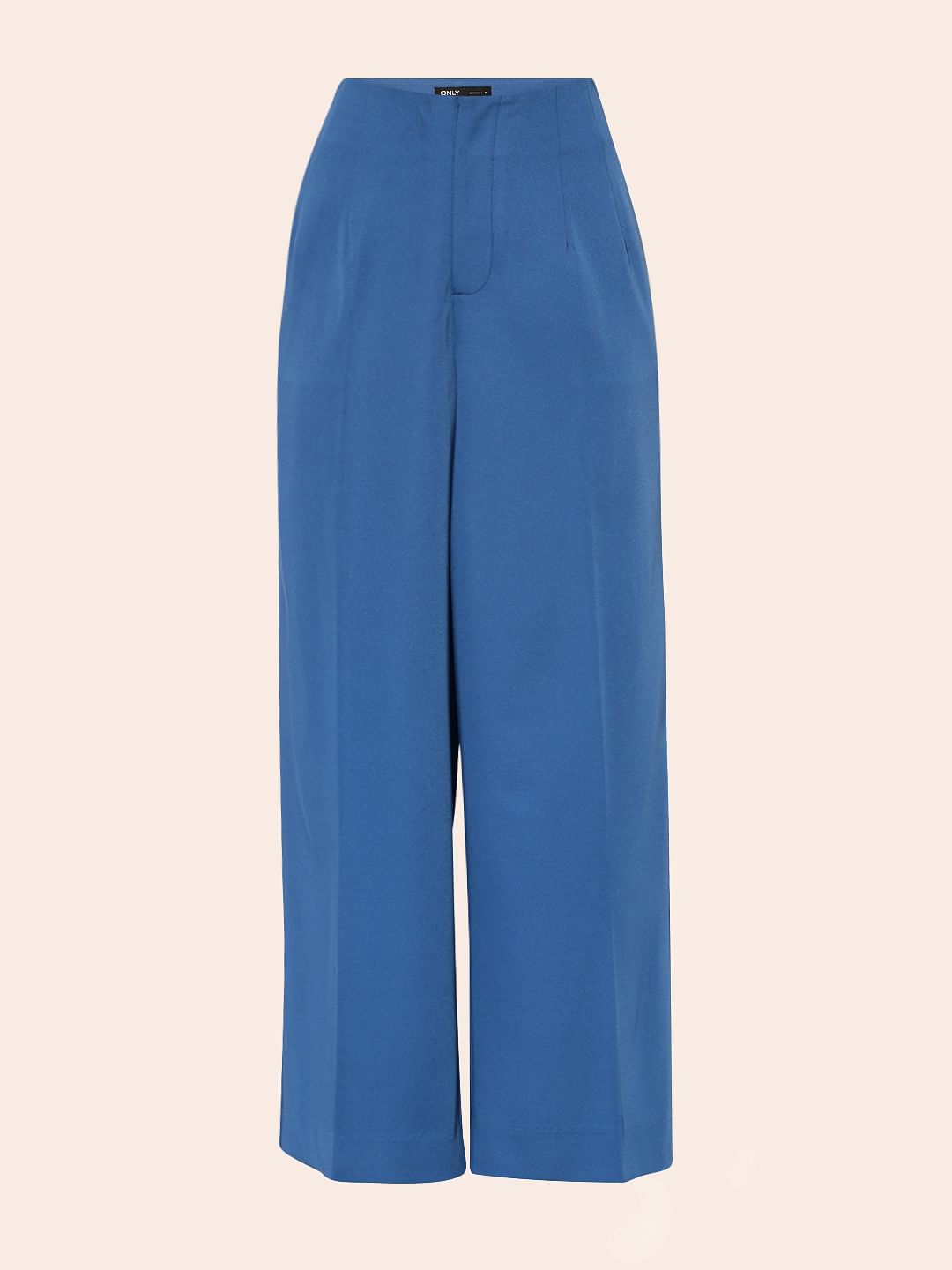 Blue High Rise Flared Pants