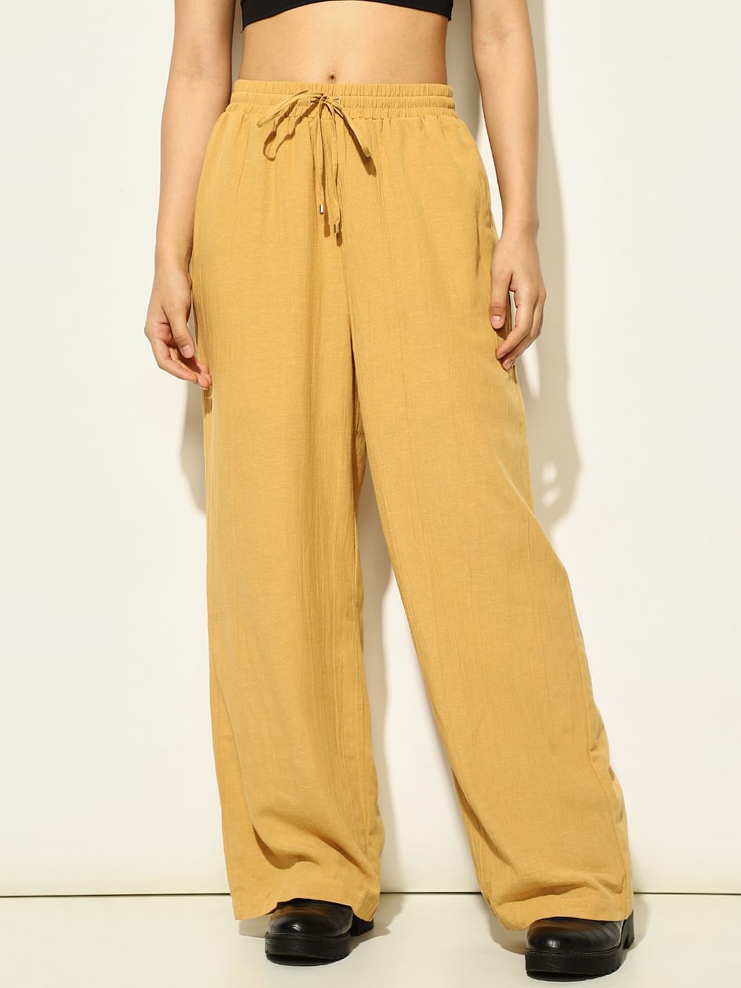 Mustard High Rise Co-Ord Set Pants